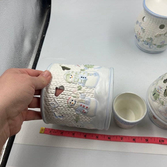 Yankee Candle Snow Folks Candle Holders Simmer Pot Mitten Tea Light Votive 6 - Picture 7 of 15